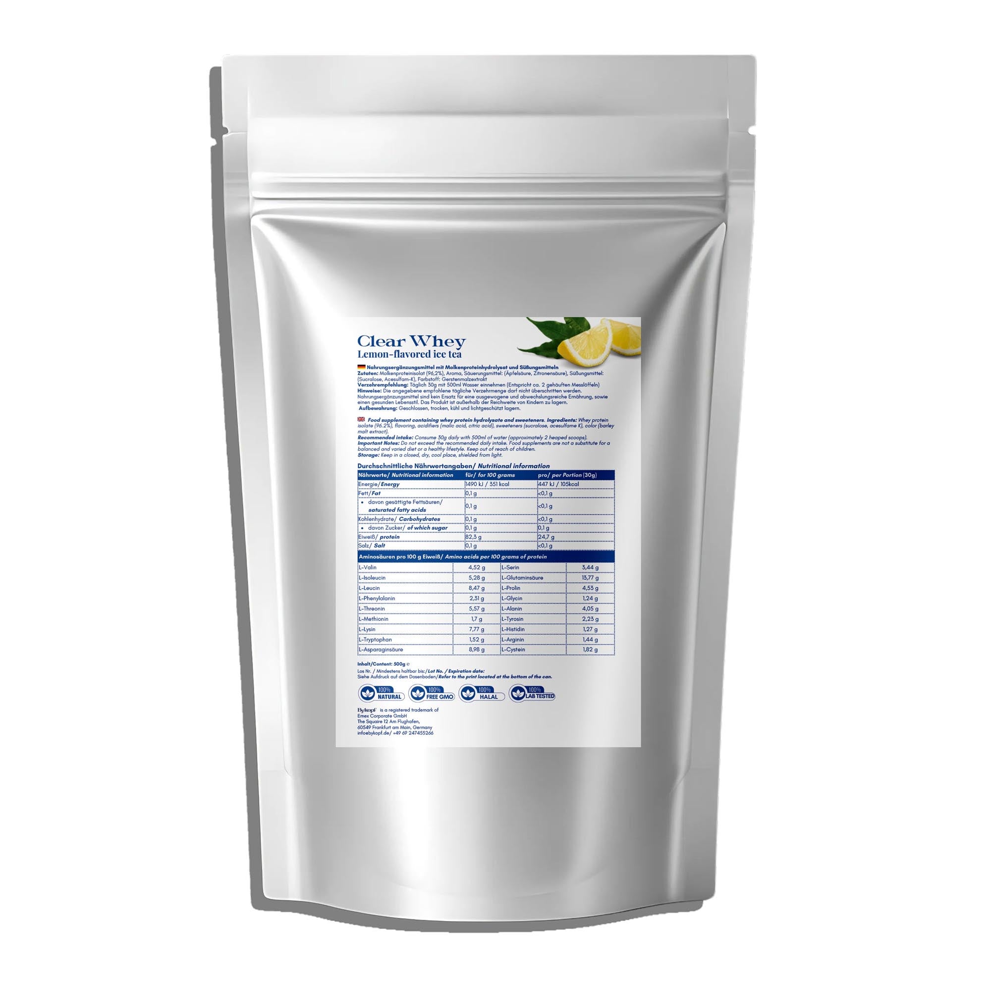Clear Whey Protein Eistee Zitrone - 500g